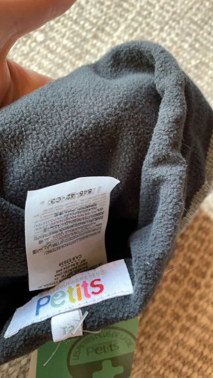 Bonnet avec doublure motif guitare taille 2 idée cadeau - photo numéro 6