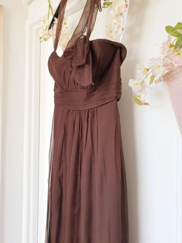 Robe Soirée Mariage Fête 100% Soie Taille 40 - photo numéro 2