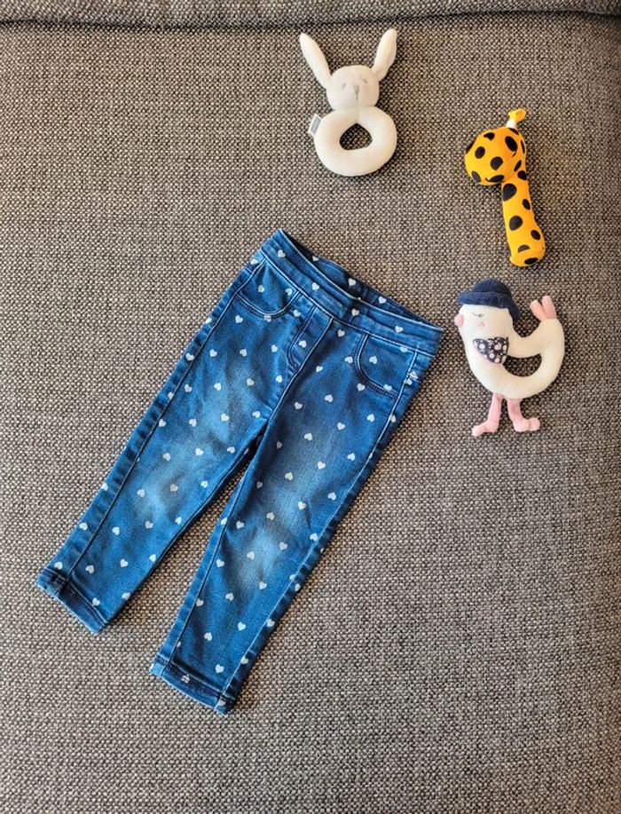 Jegging fille à cœurs 18 mois
