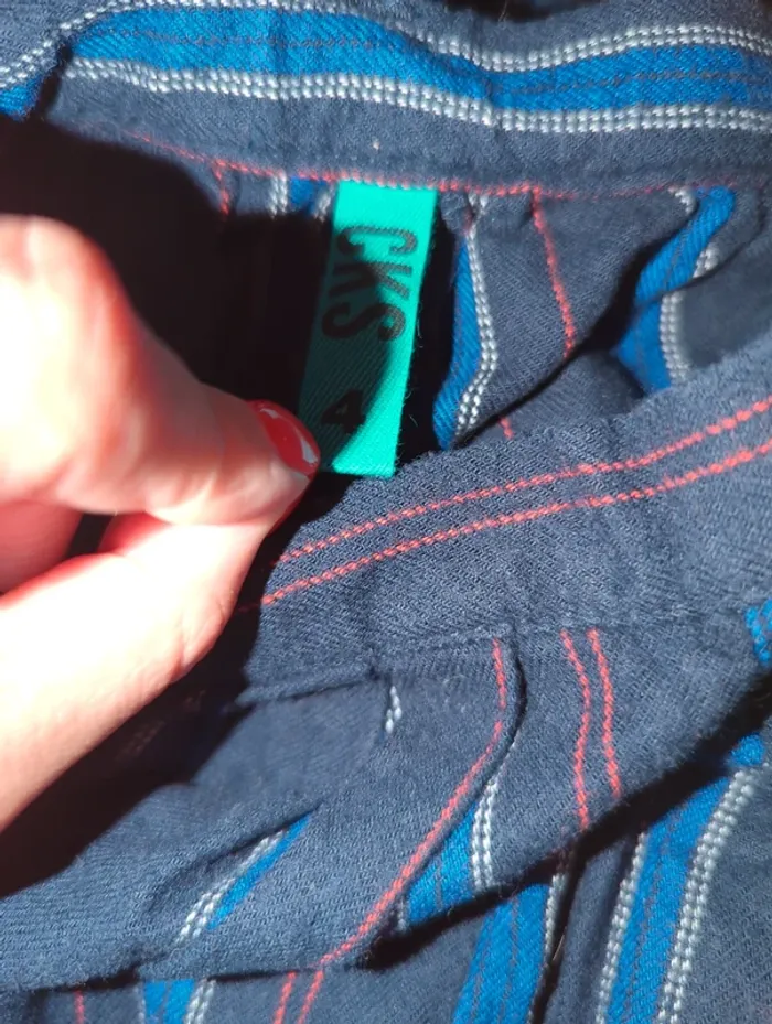 Short rayé bleu - photo numéro 4