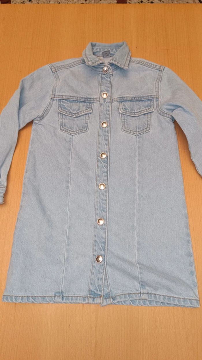 Robe en jean bleu clair