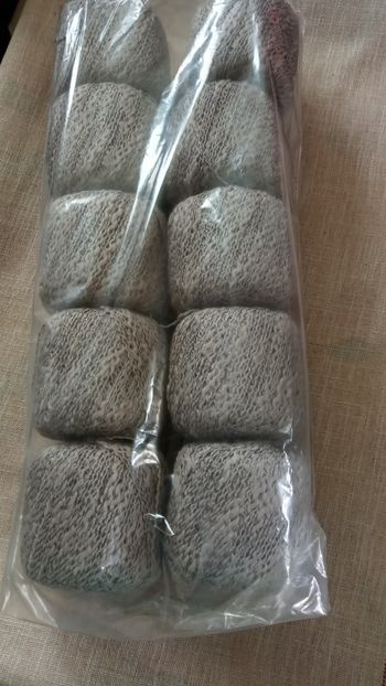 Lot de 10 Pelotes Fil Fantaisie 50g Coton/Viscose (Gris) - Neuves