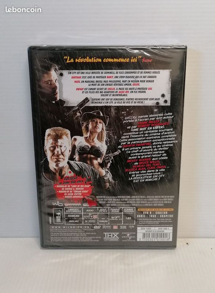 Dvd SIN CITY VF (Bruce Willis, Jessica Alba, Mickey Rourke (Neuf sous blister) - photo numéro 2