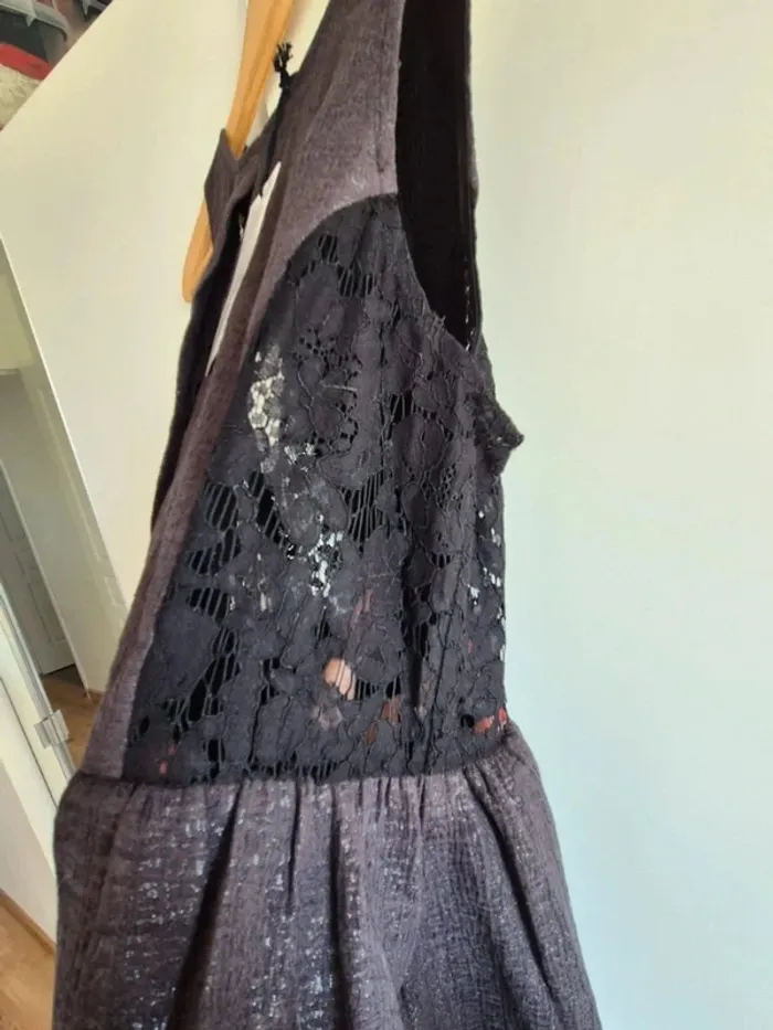 Robe classe BEL AIR neuve avec étiquette 
🌸 grise argenté avec dentelle - photo numéro 8