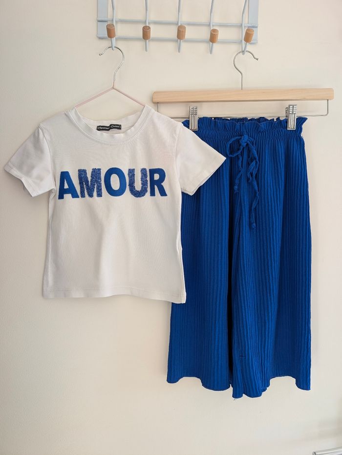 Ensemble tee-shirt manches courtes et pantalon fluide taille 4 ans fille squared & cubed