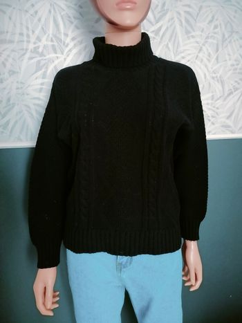 Pull crop top torsadé noir T36/38/40 N*465