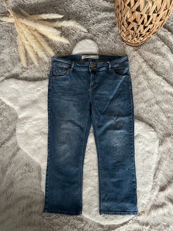 🌸jolie Pantacourt en jeans bleu denim capri mim taille 42 🌸
