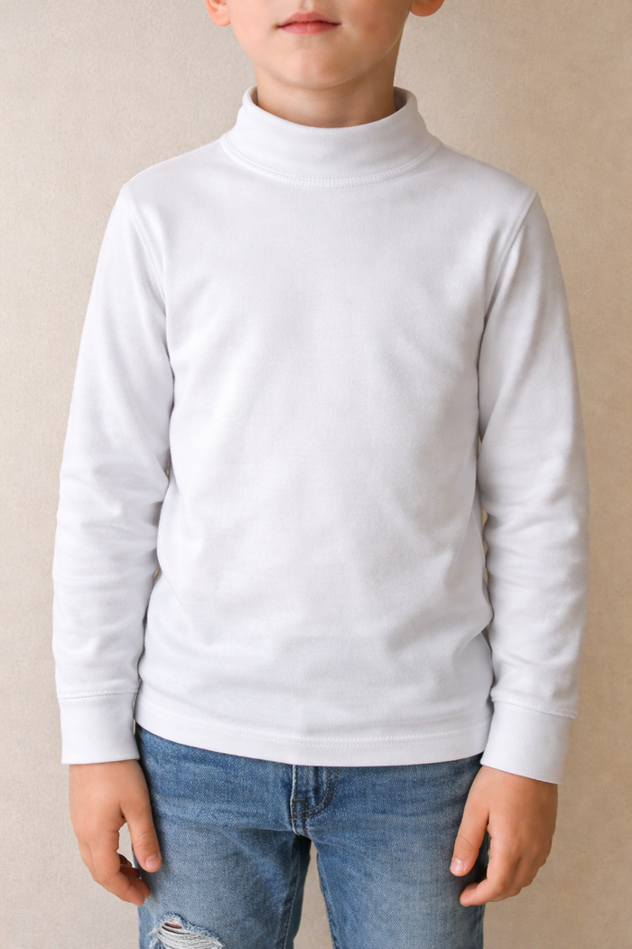 T-shirt blanc col haut