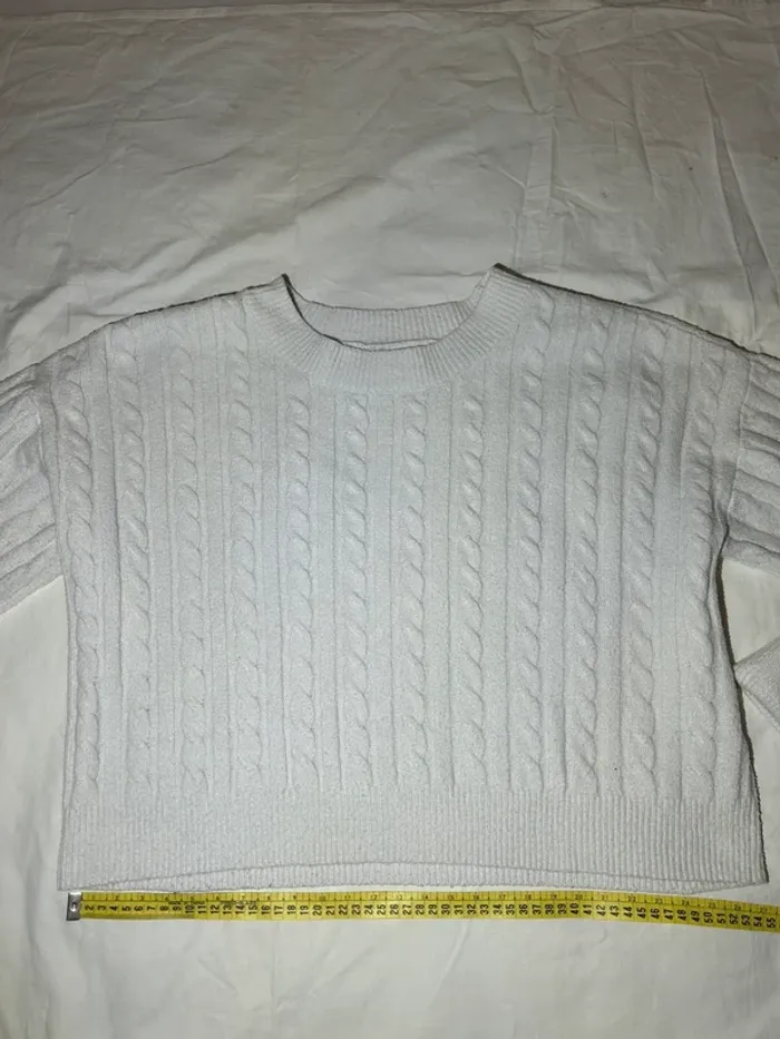 Pull blanc hollister - photo numéro 2