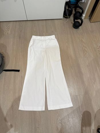 Pantalon blanc coton 123 taille 38 évasé