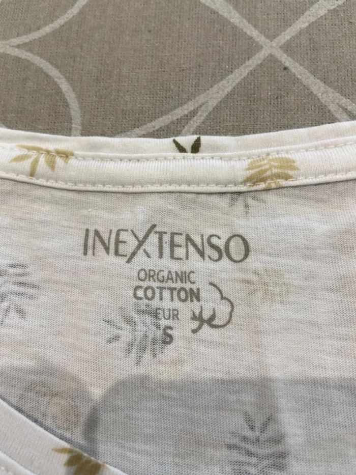 Teeshirt imprimé feuilles in extenso blanc - photo numéro 4