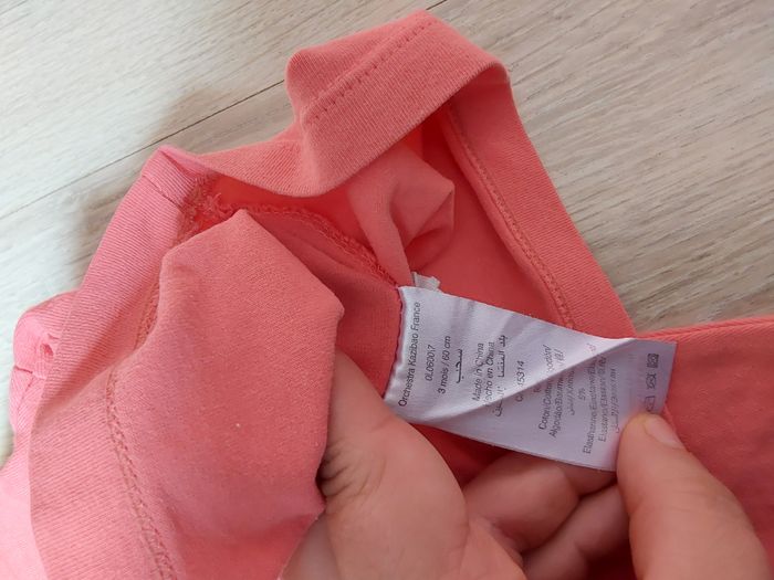 Maillot manche longue avec col bébé fille taille 3mois - photo numéro 5