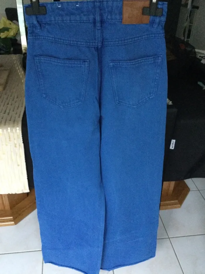 Jean bleu wide legs taille XS - photo numéro 2