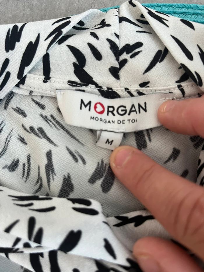 🖤 Top fluide imprimé noir & blanc – Morgan - photo numéro 3