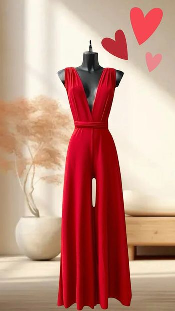 Combi dos nu pour l’été multi positions couleur rouge