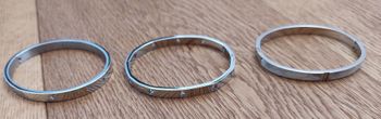 Lot bracelets jonc acier inoxydable