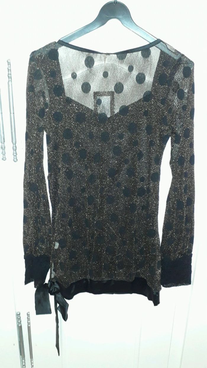 Tunique pailleté noir et doré pour les fêtes neuf taille L - photo numéro 5