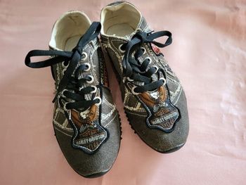 sneaker souple marron et clair