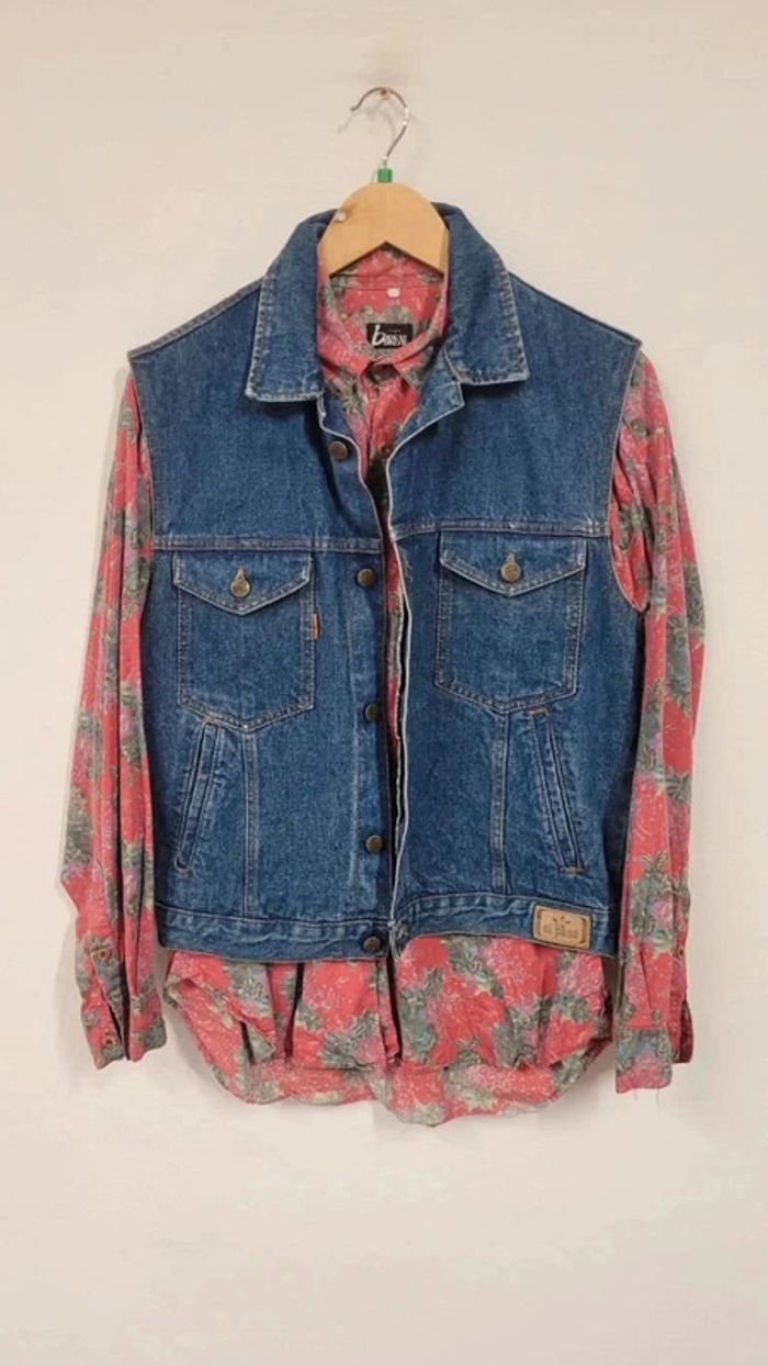 Blouson sans manches en jean vintage