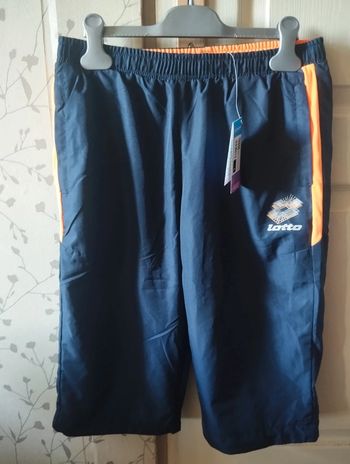 Neuf Bermuda Lotto taille 14 ans bleu marine et orange sport