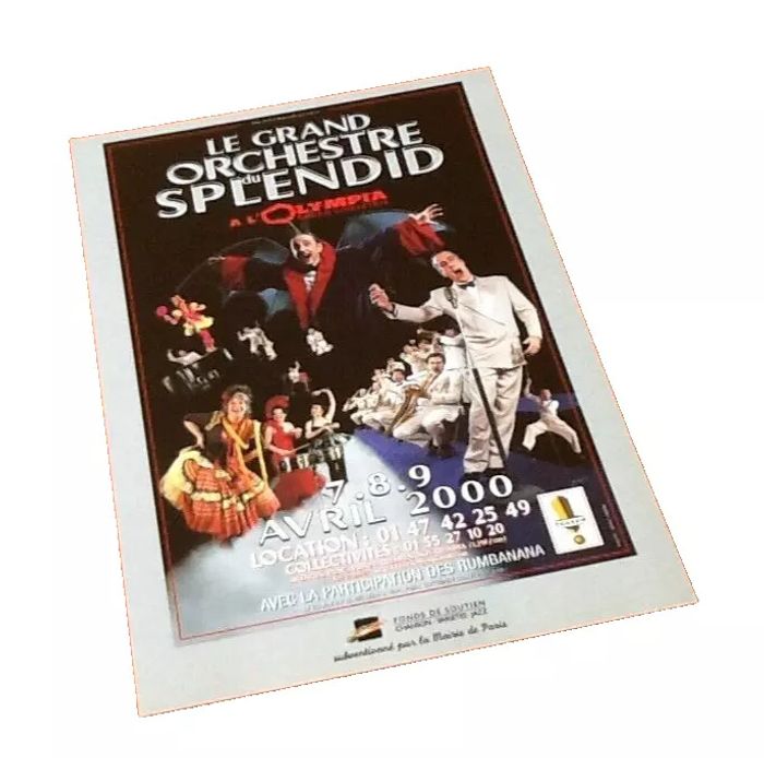 Carte postale publicitaire Le Grand Orchestre du Splendid à l' Olympia (7,8,9 Avril 2000)