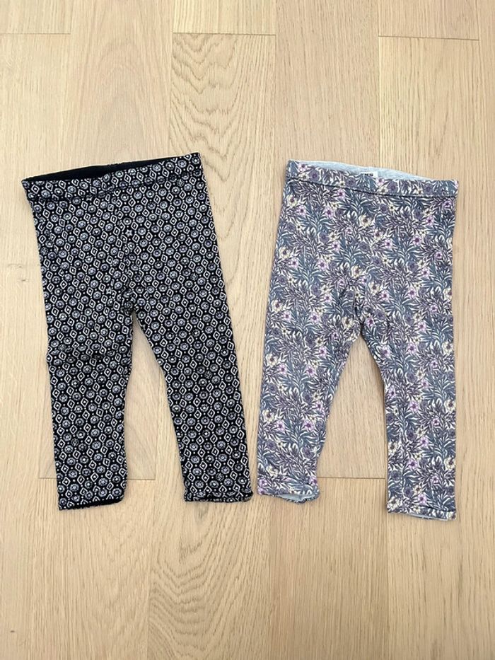 2 leggings IKKS réversibles