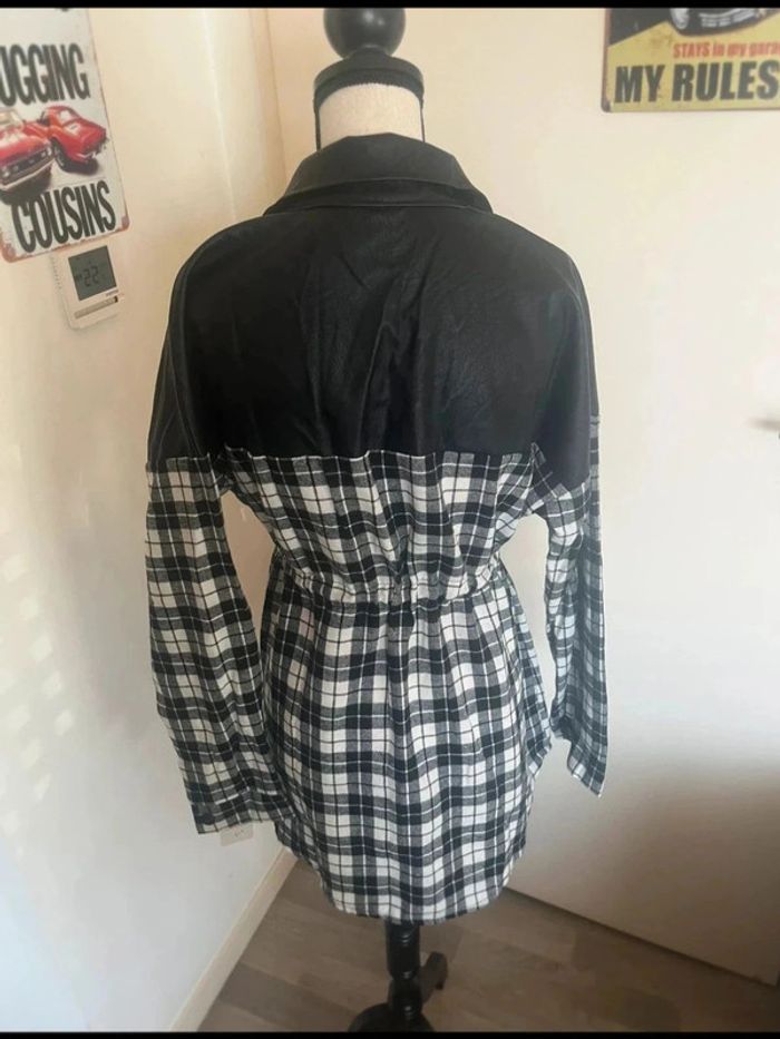 Très belle chemise tunique blouse simili cuir taille unique neuf - photo numéro 6
