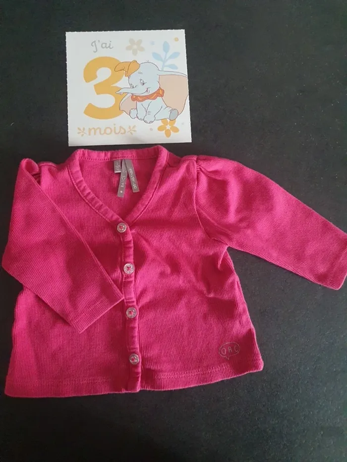 Gilet rose 3 mois