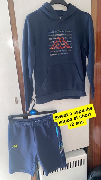 Sweat à capuche Kappa et short Kappa 12 ans garçon 