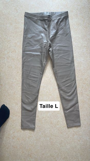 Legging pantalon cuir taille L
