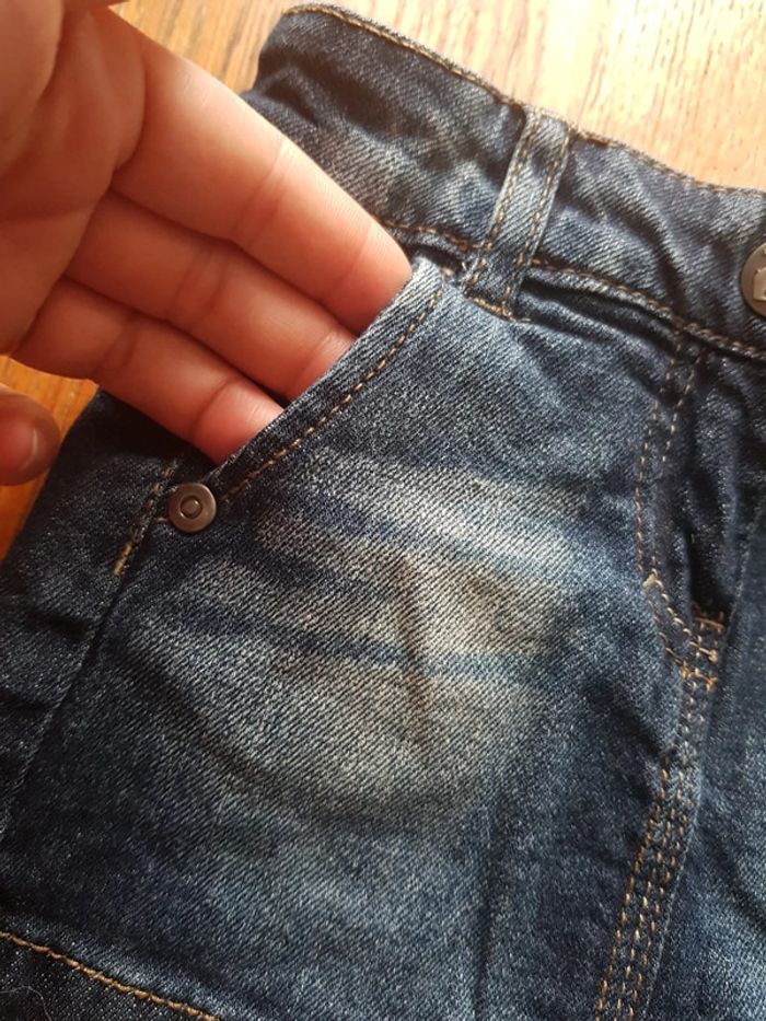 Jupe en jeans effet délavée 9 mois pocopiano - photo numéro 2