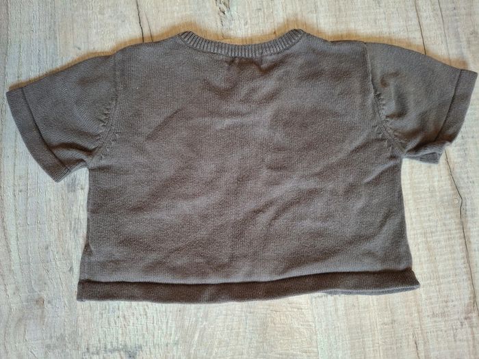 Gilet gris marron fille 18 mois - photo numéro 3