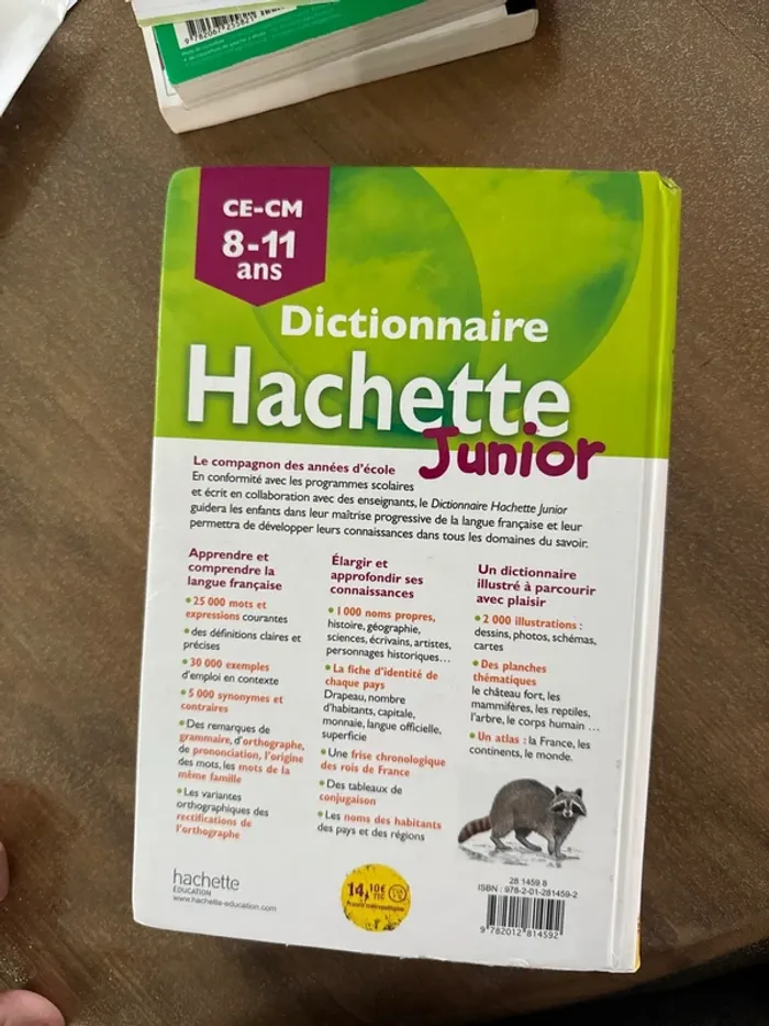 Livre dictionnaire, hachette junior 8-11 ans - photo numéro 3