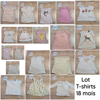 Lot de 19 T-shirts 18 mois fille