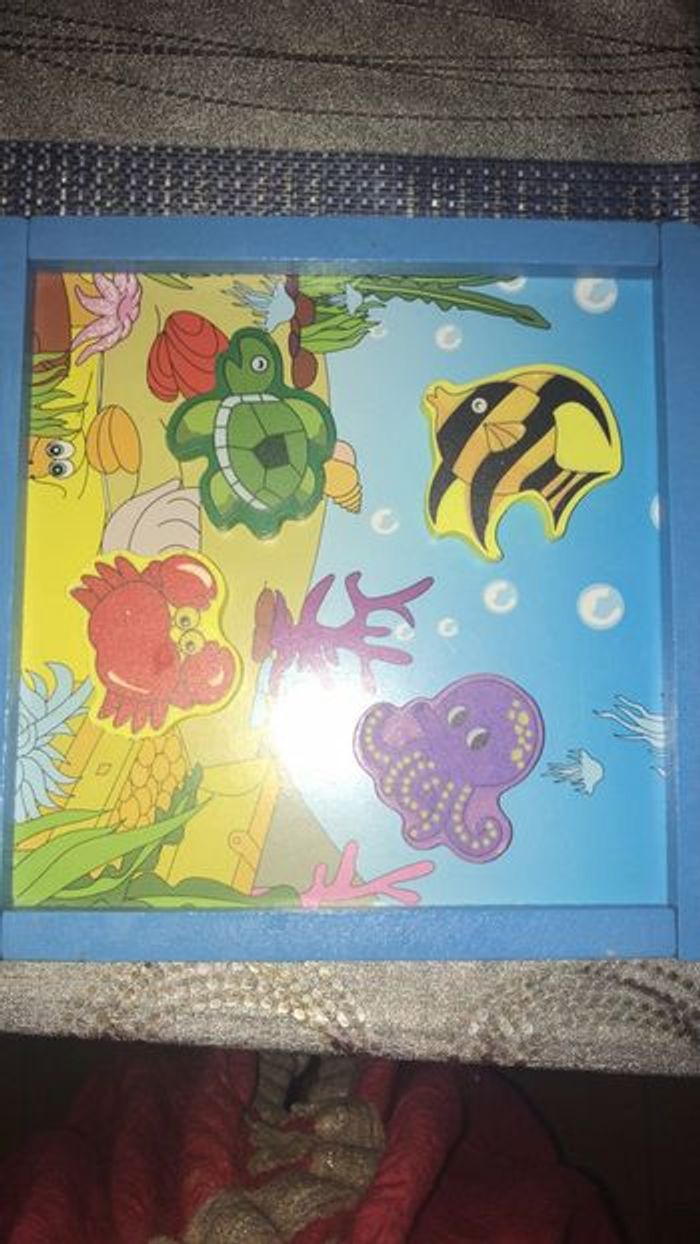 Cadre en bois « la plage » 0/2ans