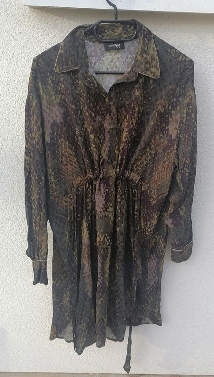 Robe fluide militaire kaki violet Taille M Ottod'ame - photo numéro 9