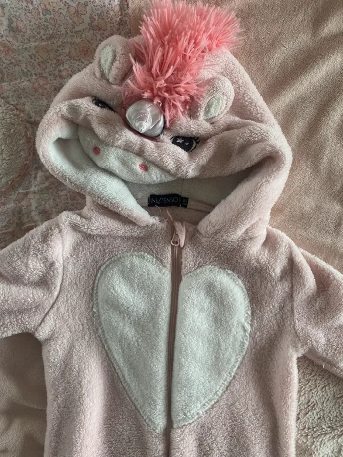 Combinaison pyjama Inextenso bébé licorne rose 🦄 80 cm - photo numéro 8