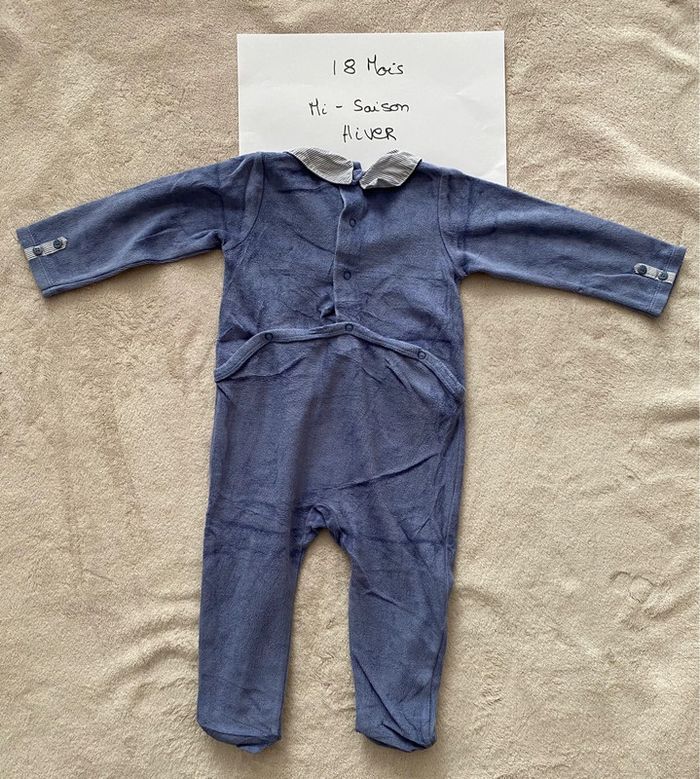 Lot de 3 pyjamas chauds - Petit Bateau & autre - 18 mois - TBE - photo numéro 5