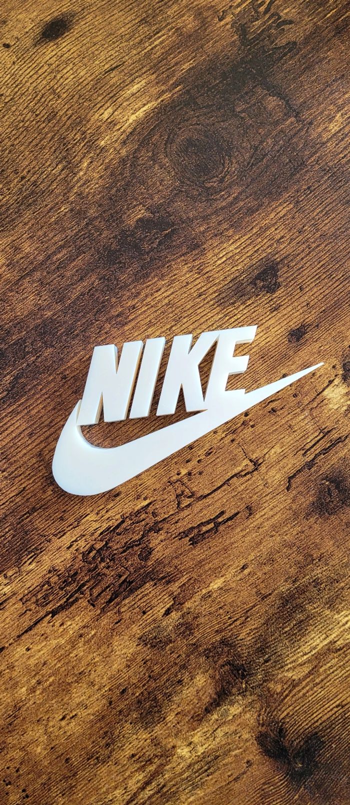 Logo Nike - Impression 3D - Blanc crème - Décoration Nike