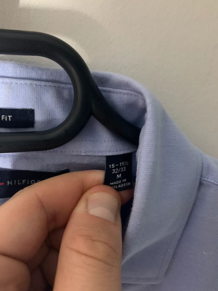 Chemise Tommy Hilfiger bleu uni taille M - photo numéro 6