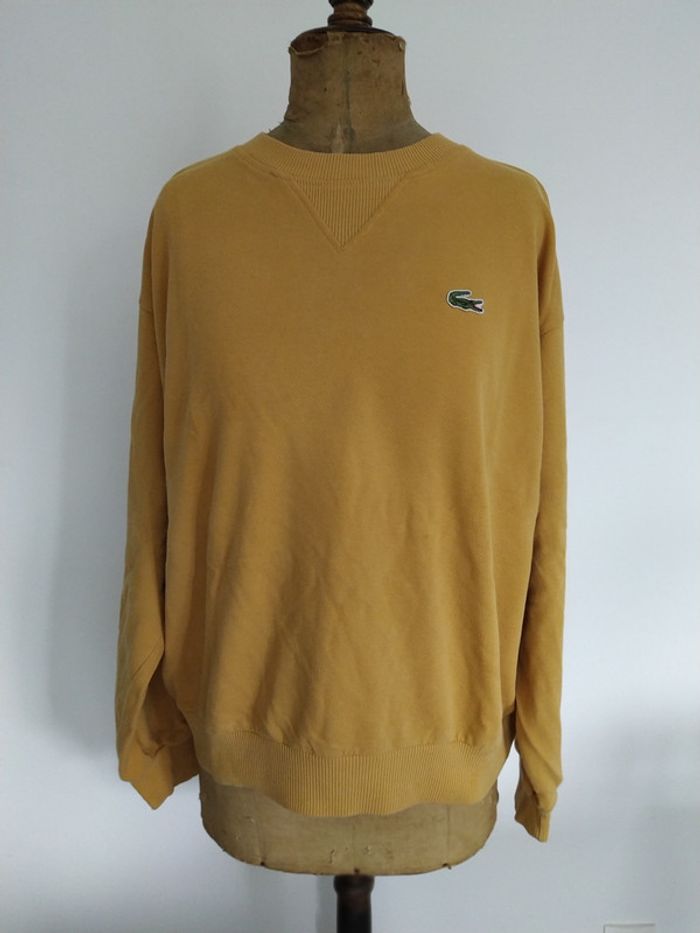 Pull Lacoste vintage taille L couleur moutarde