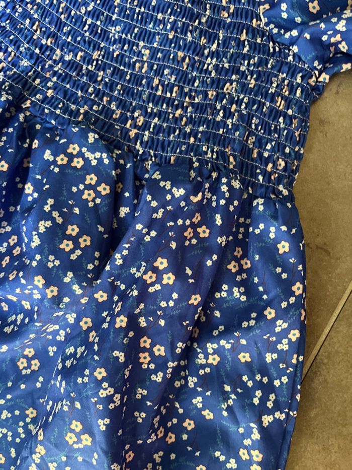 Shein robe à fleurs bleue - 7/8 ans - photo numéro 6