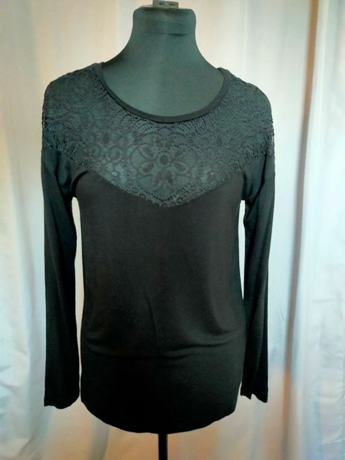Haut noir Etam à dentelle – Taille M