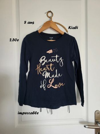 T-shirt manche longue kiabi 8 ans
