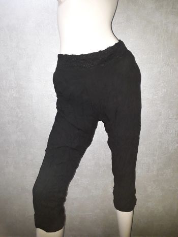 pantacourt noir dentelle à la taille grain de malice taille 46