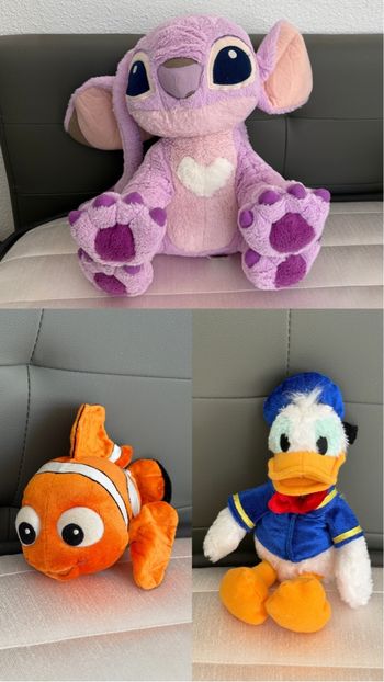 Lot de 3 peluches Disney (Angel, Donald Duck et Nemo)