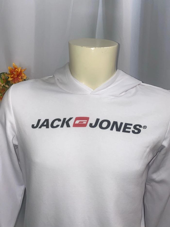 Sweat blanc Jack&Jones taille 16 ans neuf - n7m - photo numéro 2