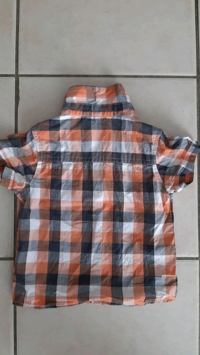 Chemise à carreaux manche courte garçon - photo numéro 3