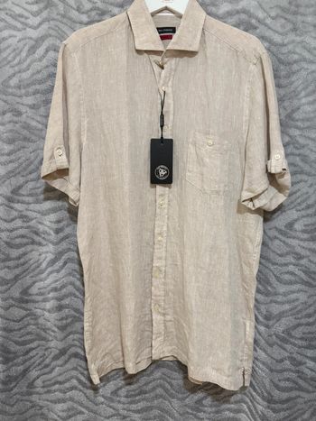 Roy robson - Chemise en lin, manches courtes, Beige, taille L