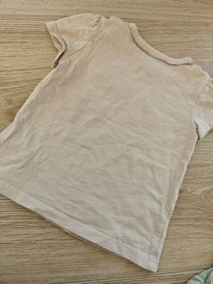 T-shirt manches courtes beige C&A 80cm - photo numéro 2